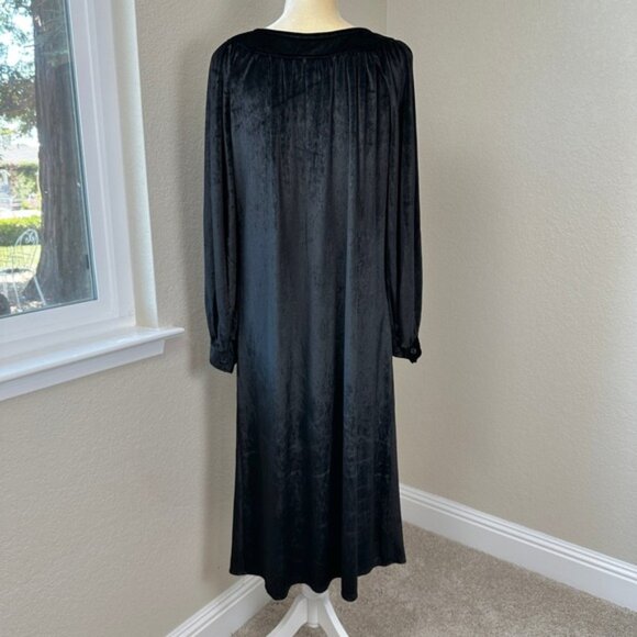 Vintage Miss O‎ Oscar De La Renta Velvet Dress Womens 12 Black Old Money Luxury - Picture 5 of 9